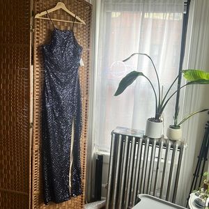 *LAST CHANCE* David’s Bridal High Neck Sparkle Dress